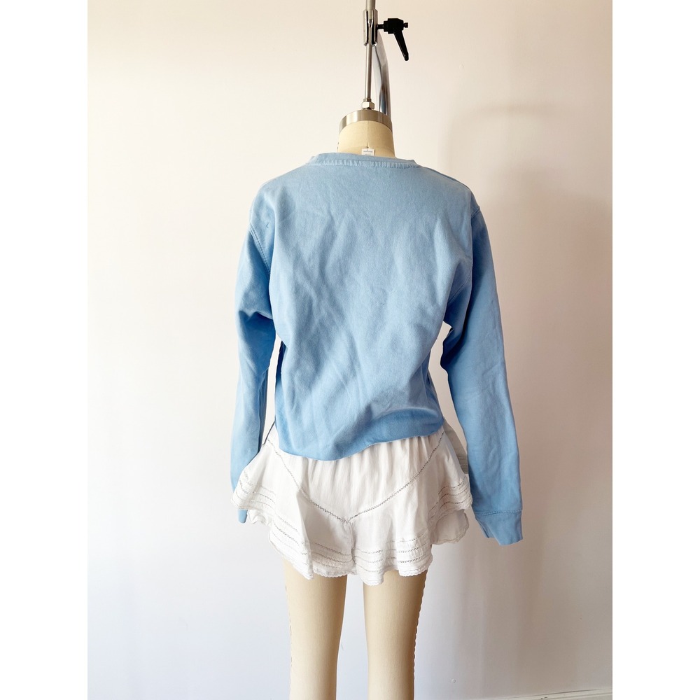 Haku Spirited‎ Away Anime Dragon Embroidered Cropped Sweatshirt Light Blue Small - Picture 5 of 8